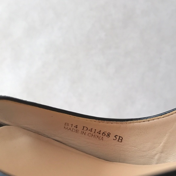 Black Cole Haan Margot Peep Toe Silngback Heels - Picture 6 of 7